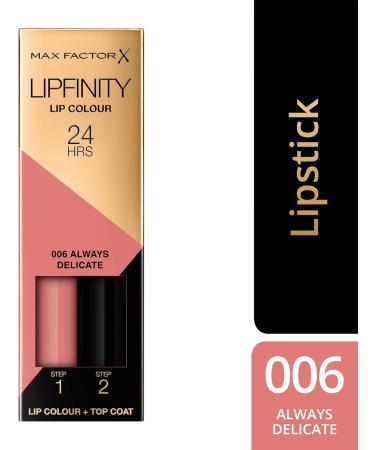 Max Factor Lipfinity Long-Lasting Two Step Lipstick - 6 Always Delicate 4.2g - 2 Count - Buy Online on GoSupps.com