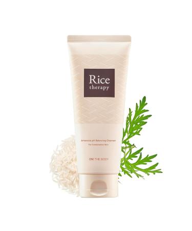 Rice Therapy Artemisia Foam Cleanser (Pack of 1 5.1fl oz) - Gentle Moisturizing Face Wash for Sensitive Skin. Daily Hydrating Facial Foam for Radiant Smooth Skin Foam Cleanser(Pack of 1)
