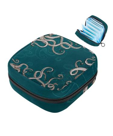 Monster Octopus Women Binding Storage Pocket Menstruation Pocket Servant Menstrual Cup Pocket with zipper for teenagers girls women women