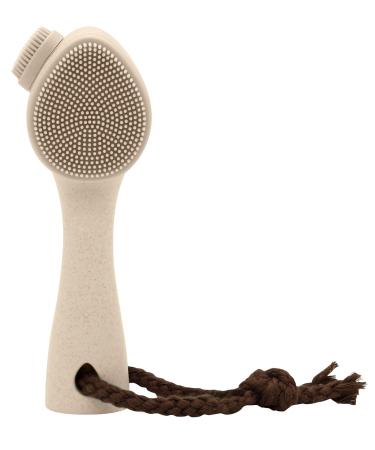 Better 3-in-1 Facial Cleaning Brush | Natural Fiber & Synthetic Bristles for Massage Clean & Peel | Ideal for Men & Women - International Shipping - Buy Online on GoSupps.com