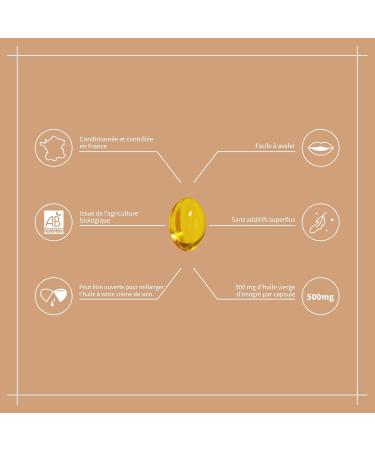 Huile d Onagre Bio 500 mg - 180 g lules - Confort f minin & quilibre au quotidien - Compl ment alimentaire 180 unit (Lot de 1) - Buy Online on GoSupps.com