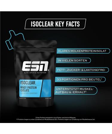 Buy ESN Isoclear Whey Isolate Protein Powder - Fresh Cherry 2kg + Free Shaker | Fruity Clear Whey Tested Quality Made in Germany - Buy Online on GoSupps.com