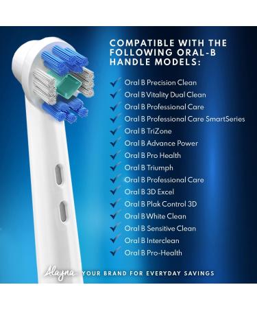 8 Pack White Replacement Brush Heads for Oral-B Braun Electric Toothbrush - 3D Whitening, Pro Style Compatible with Kids Care 1000 - 8 Count - Buy Online on GoSupps.com