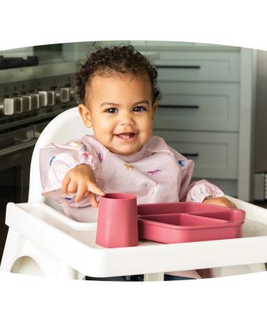 Tiny Twinkle Training Cup 2 Pack - Silicone Cups for Baby Led Weaning - Soft Open Cup for Independent Drinking (Pink Burgundy) - Buy Online on GoSupps.com