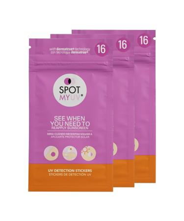 SPOTMYUV UV Detection Stickers for Sunscreen with Dermatrue Skin Mimicking Technology - 48 Count 48 count (Pack of 1)