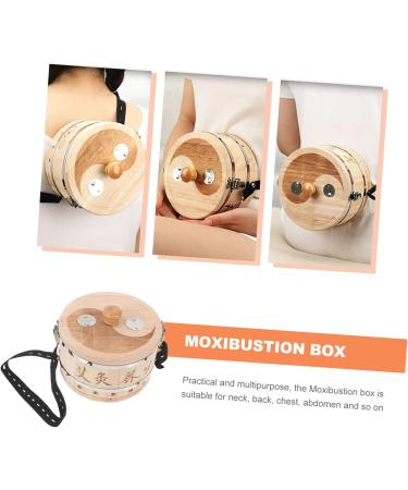 Hapinary Moxibustion Box - Wooden Treatment Instrument & Metal Column for Moxibustion Therapy | International Shipping Available - Buy Online on GoSupps.com