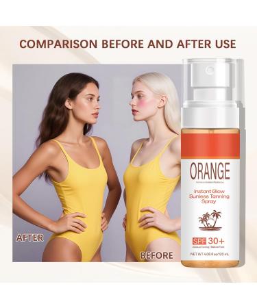 Instant Sunless Tanning Spray SPF 30 - Tanning Accelerator with Fast-Drying Glow Water Resistant Sunscreen Spray Broad Spectrum Non-Greasy for Beach & Pool (2pc) - Buy Online on GoSupps.com