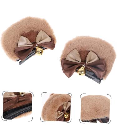 FRCOLOR 2 Pairs Bear Ear Hair Clip Halloween Hair Clips Bunny Ear Hair Clips Hair Barrettes Bear Headband Goody Barrettes for Women Hair Clips Lolita Flannel Miss Headgear - Buy Online on GoSupps.com