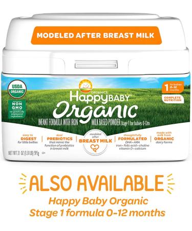 Happy Baby Organics Stage 1 Sensitive Infant Formula Powder - 21 oz | Organic Milk-Based Nutrition - Buy Online on GoSupps.com