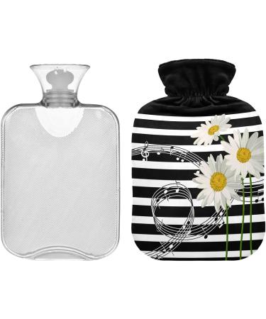 NAANLE 2L Musical Daisy Hot Water Bottle Large Transparent Bottle for Menstrual Cramps Pain Relief & Heat Therapy - Buy Online on GoSupps.com