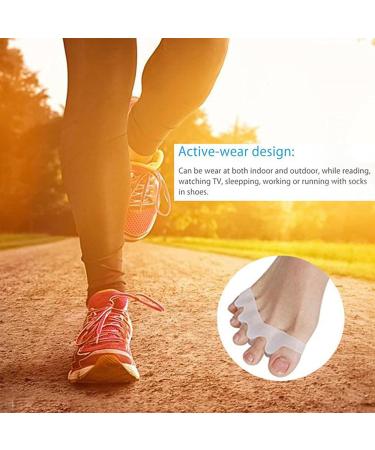Elfstone Black Silicone Toe Spacers - Correct Toe Alignment, Bunion & Hammertoe Straighteners (1 Pair) - Buy Online on GoSupps.com