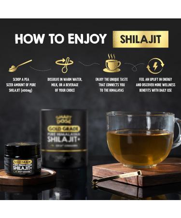Pure Himalayan Shilajit Resin - Over 85% Fulvic Acid & Large Jar w/ 125 Servings - Probably The Purest Shilajit on The Market - US Lab Tested for Authentic Himalayan (Large Jar Gold-Grade Shilajit) Gold-Grade Shilajit (Lar  - Buy Online on GoSupps.com