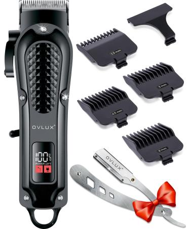 OVLUX Cordless Hair Clippers for Men: Professional Barber Clippers for Precision Grooming Rechargeable and Powerful - M quina para Cortar Pelo de Hombre