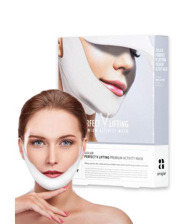 Avajar Perfect V Lifting Premium Activity Mask 5pcs - V Line Mask | Face Lifting Mask | Face Slimmer | Chin Strap For Double Chin Remover | V Shaped Slimming Face Mask | Double Chin Mask