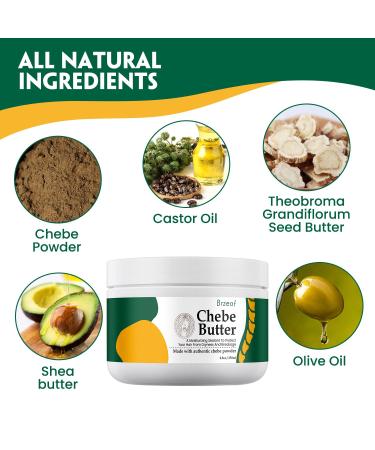 Brzeaf Chebe Hair Butter 8.8 Oz - Repairs Fragile Hair Promotes Growth & Strengthening Natural Ingredients For All Hair Types Unisex Adult Department General Public 8.8 Ounce (Pack of 1) - Buy Online on GoSupps.com