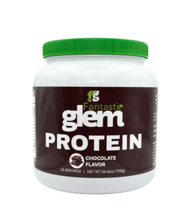 Fantastic Glem Chocolate Protein Powder Support Muscle Growth Recovery and Sustained Energy - GMO Soy Gluten and Sugar Free 20g of Protein per Serving - 25 Servings 750g