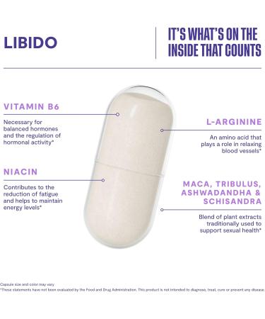 Habit Libido Supplement - Natural Aphrodisiac with Maca Ashwagandha & L-Arginine | Vegan Non-GMO 60 Capsules | Boost Energy & Performance - Buy Online on GoSupps.com