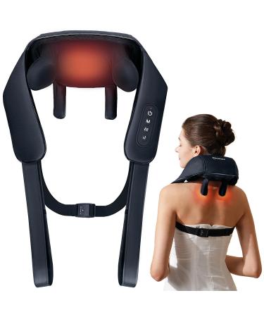 Knqze massage device neck neck massage device with 3D of deep fabric muscle pain relief for the neck shoulder legs massage clerk neck for house office gifts for men women kn6-nm+blue