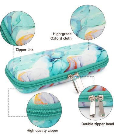 YOUSHARES Insulin Cooler Travel Case - Small EVA Diabetic Organizer with Ice Pack - Marble Green - Buy Online on GoSupps.com
