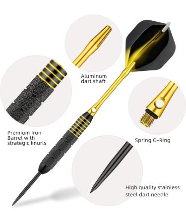 Centaur 12 Pack Steel Tip Darts Set - Professional 24g Metal Darts with Aluminum Shafts, PET Flights, Dart Case & Accessories - Buy Online on GoSupps.com