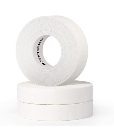 Nextrino Athletic Finger Tapes 3 Rolls of 0.5 x 30' Latex-Free & Sweat-Resistant Tape Support Joints & Prevent Fingers Toes Injuries for Weightlifting Climbing Martial Arts BJJ Athletes - White