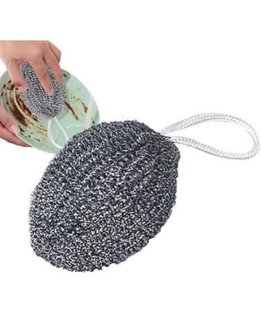 Scrubber Pad Stainless Steel Scrubber Metal Sponge Cleaner Steel Wool Scrubber Pad Cookware Cleaning Tool Scrubber with Lanyard Dirty Cookware Cleaner Dish Cleaner Scrubber Steel Wire Balls F - Buy Online on GoSupps.com