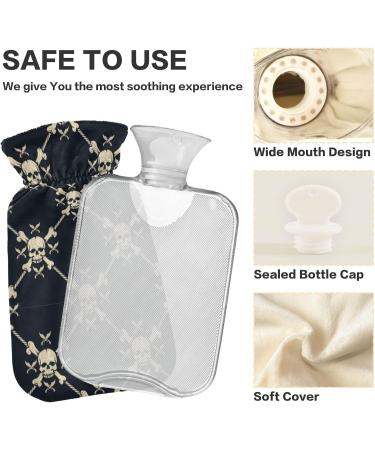 Pirate Skull Hot Water Bottle 1L | Pain Relief & Therapy - BAP Free Small Hot Water Bag for Back Pain - Buy Online on GoSupps.com