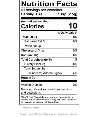Upouria Cinnamon Brown Sugar Topping - 5.5 oz Jar - Buy Online on GoSupps.com