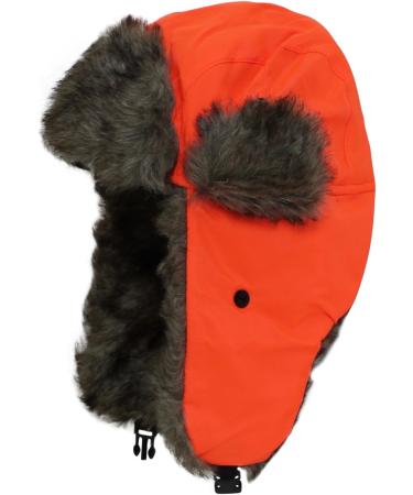 Iconikal Men's Trapper Winter Hat - Hunter Blaze Orange | Warm and Stylish Headwear - Buy Online on GoSupps.com