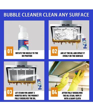 Bubble Cleaner Foam All Purpose Bubble Cleaner Foam Spray Foaming Heavy Oil Stain Cleaner Stubborn Grease & Grime Remover Bubble Spray With towel and cleaning sponge (3PCS 30ml) 3PCS 30ml - Buy Online on GoSupps.com