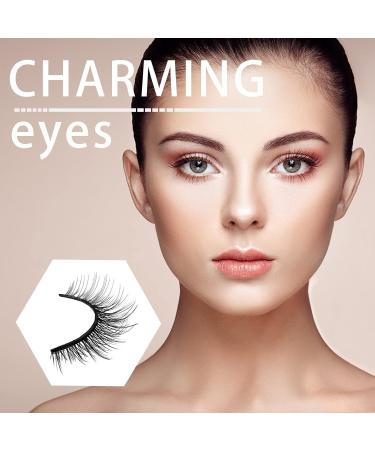 Leezead 10 Pairs Reusable Natural Look False Eyelashes Pack - Handmade 3D Volume Faux Mink Lashes with Tools for Women - Buy Online on GoSupps.com