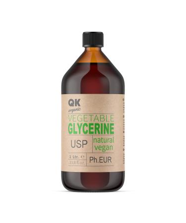 LIQUID VEGETABLE GLYCERIN - Moisturizing and softening for hair and skin - Cosmetic Base for Soaps Shampoos Creams Homemade Crafts (1000 ml)