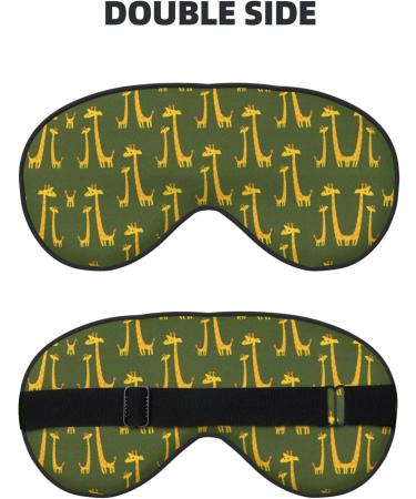 Cartoon Giraffe Print Unisex Sleep Eye Mask - Soft Comfort Eye Shade for Travel Yoga & Shift Work - Buy Online on GoSupps.com