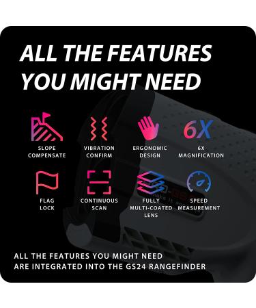 Gogogo Sport Vpro Laser Rangefinder - High-Precision Golf & Hunting Range Finder with Flag Pole Locking, Vibration Function, and Slope Mode - GS24 - Buy Online on GoSupps.com