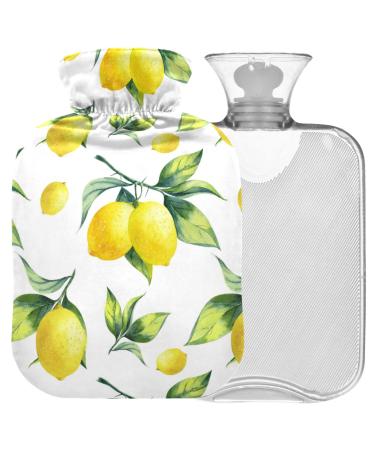 NAANLE watercolor heat bottle with cover transparent hot water bottle 2 l large warm-up bag for bed hand feet warmer pain relief heat and cold therapy