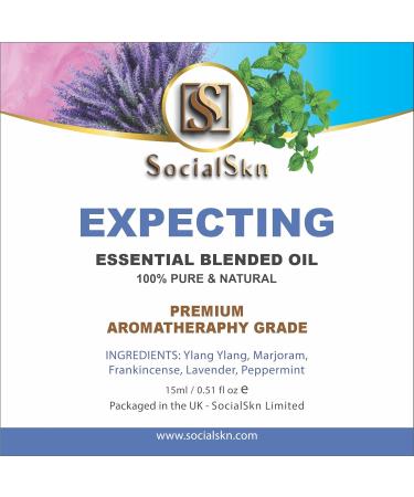  SocialSkn Expecting Blend Essential Oils for Diffusers for Home (15ml) - Pregnancy Essentials Gifts for Mom - Pregnancy Oil Blend - Perfect for Diffusers and Oils - Buy Online on GoSupps.com