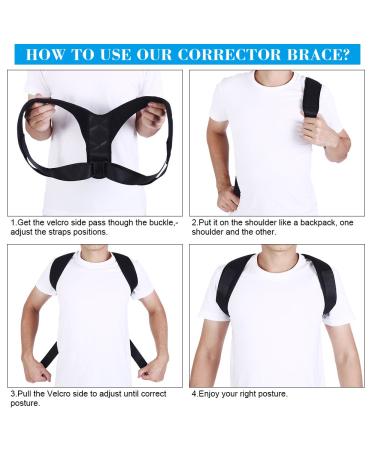 xuuyuu Posture Corrector for Men & Women | Comfortable Back Support Brace for Rounded Shoulders & Slouching | Best Posture Support Straps - Buy Online on GoSupps.com