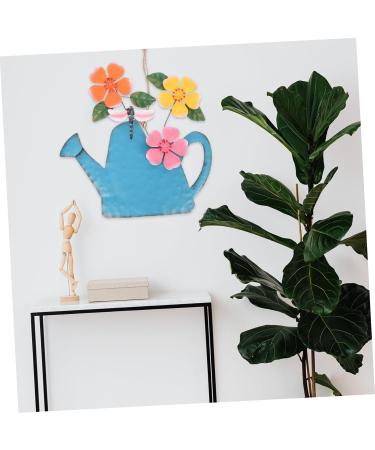 Zerodeko Floral Decor Pendant Art Decorative Backyard Ornament Iron Flower Pastoral Front Courtyard Novel Wall Yard Blue 28x27.5cm - Buy Online on GoSupps.com