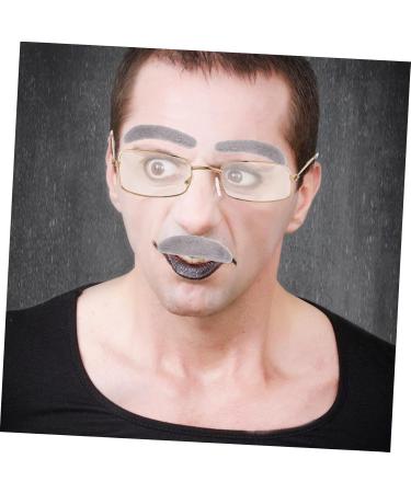 Buy COOPHYA Grandfather Costume Glasses & Accessories - Self-Adhesive Eyebrows False Beard Gray Mustache for Adults | Funny Grandpa Costume - Buy Online on GoSupps.com