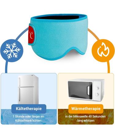 ComfyTemp Cool Sleep Mask with Gel Pads - Alleviate Dark Circles Headaches & Fever | 2-Pack Eye Compress for Men & Women - Buy Online on GoSupps.com