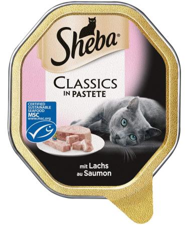 Sheba wet cat food Classics in pate with salmon 85g