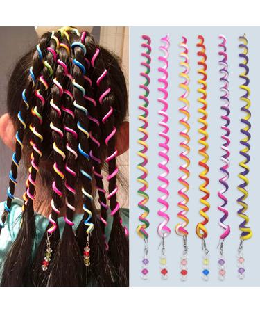 SwirlColor Hair Accessories Girls Women 6 Pieces Colorful Hair Headband Hairband with Rhinestone Braiding Aid Hair Styling Accessories - Buy Online on GoSupps.com