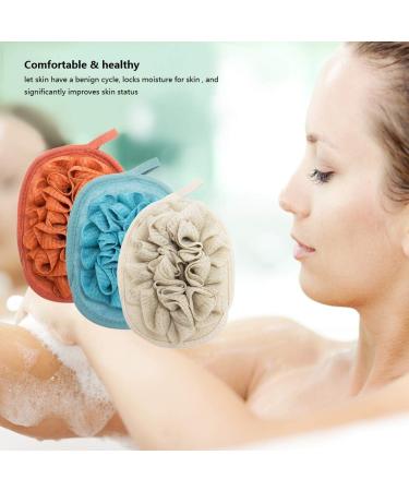 Amariver 3 Pack Bath Loofah Body Sponge Brushes Pouf Kit with Shower Glove and Flower Bath Ball - Buy Online on GoSupps.com