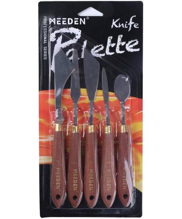 MEEDEN 5-Piece Stainless Steel Painting Knife Set for Oil & Acrylic - Palette Knives for Mixing and Scraping - Buy Online on GoSupps.com