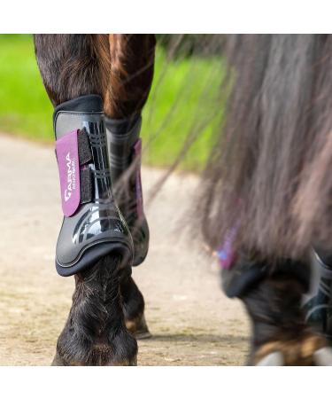 Shires Arma Tendon Boots - Black/Plum Full - Buy Online on GoSupps.com