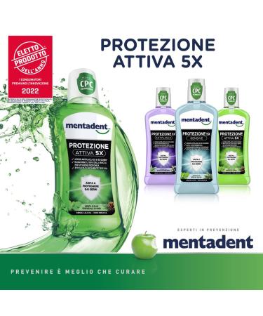 Mentadent Mouthwash 5x Gum Protection with CPC - 6 x 400ml for Occasional Bleeding Gums - International Shipping Available - Buy Online on GoSupps.com
