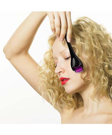 Acpetdr Derma roller 0.2mm/purple wheel and 0.25mm blackTitanium Micro Needling Roller for Men and Women Beard Growth Roller for Stimulate Hair Growth Facial Skin Care Scar Removal - Buy Online on GoSupps.com