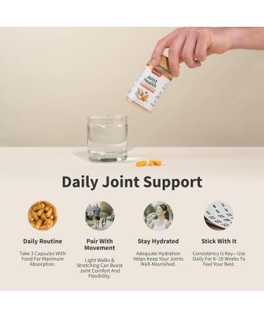 Snap Supplements Joint Health Support Supplement, Plant Based Glucosamine & MSM Supplement, Joint Supplement to Support Movement, Flexibility and Strength, Joint Support Supplement, 90 Capsules - Buy Online on GoSupps.com