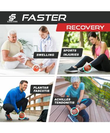 Sleeve Stars Ankle Brace for Plantar Fasciitis Relief - Support Strap for Women & Men - Heel Pain Relief - Foot & Heel Protectors Compression - Black - Buy Online on GoSupps.com