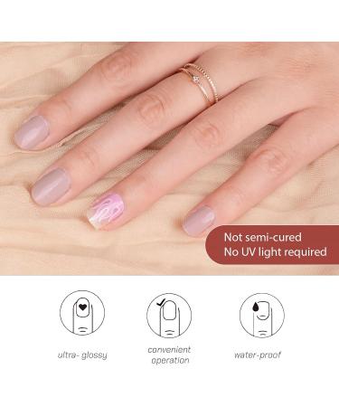 34pcs Pink Gel Nail Wraps Self-Adhesive Stickers for Women - Buy Online on GoSupps.com